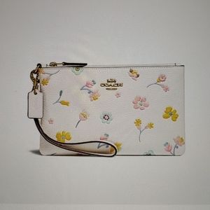 Coach Small Wristlet with Watercolor Foral Print